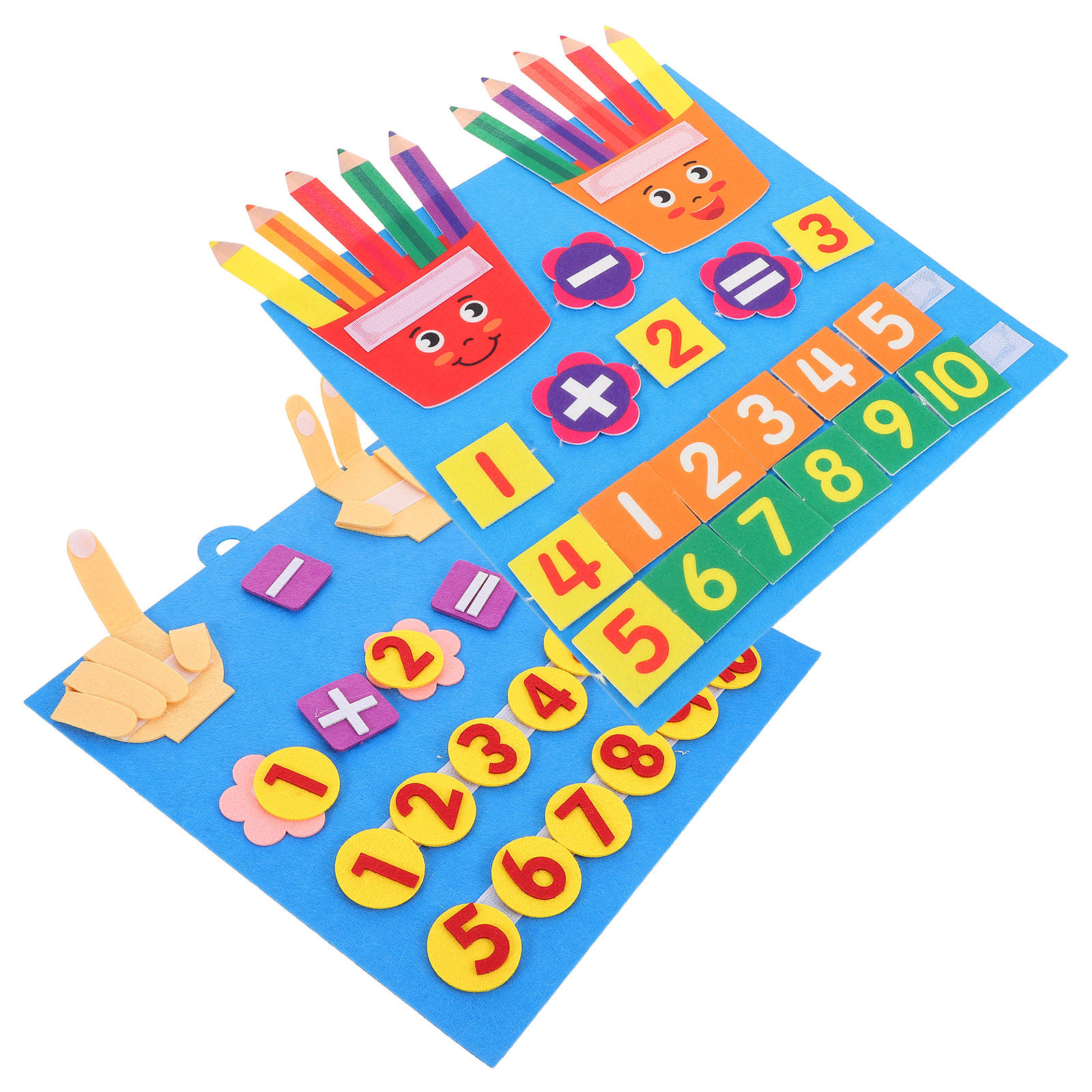 Math Manipulative Set - 2Pcs Felt Number Learning Set Montessori