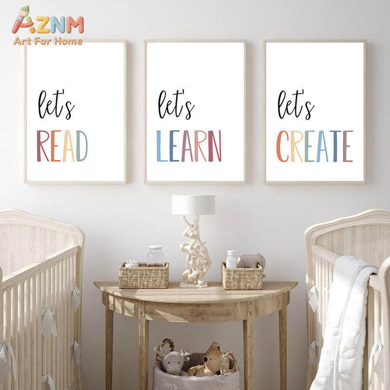 Kids Education Quotes - AZNM Let's Read Learn Create Canvas