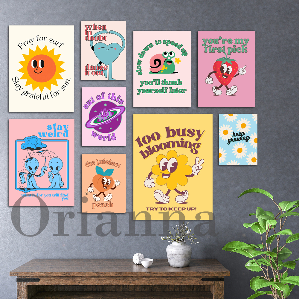 Kids Education Quotes - Heart Alien Cherry Strawberry Sunflower Peach