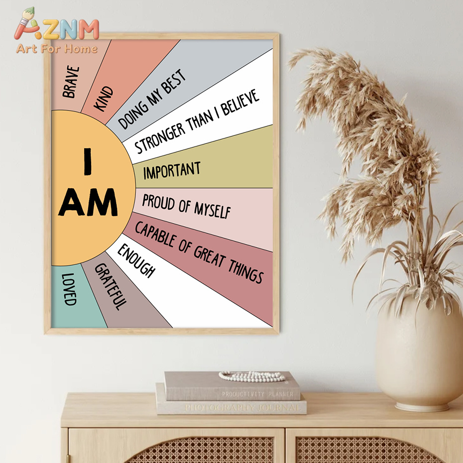 1PCS Educational Sun Colorful  - Kids Education Quotes avaliação e preço