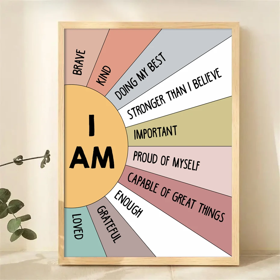 1PCS Educational Sun Colorful  - Kids Education Quotes avaliação e preço