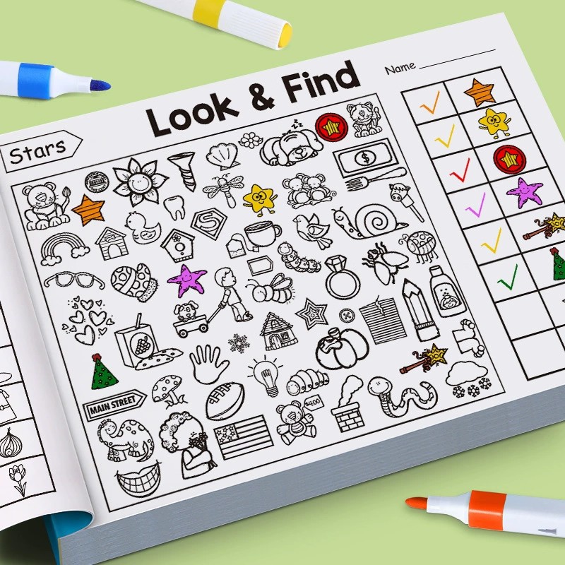 Look And Find Coloring Book fo - Kids Education In Us avaliação e preço