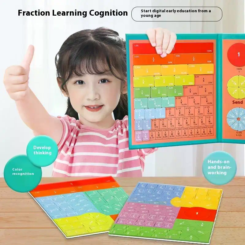1 Set Kids Magnetic Fraction T - Math Manipulative Set avaliação e preço