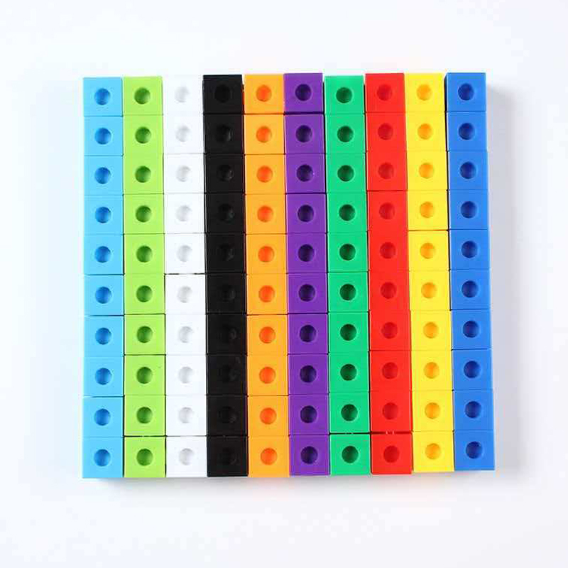 100PCS Set Linking Cubes Math  - Math Manipulative Set avaliação e preço