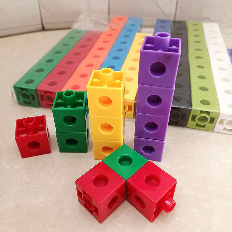 100PCS Set Linking Cubes Math  - Math Manipulative Set avaliação e preço