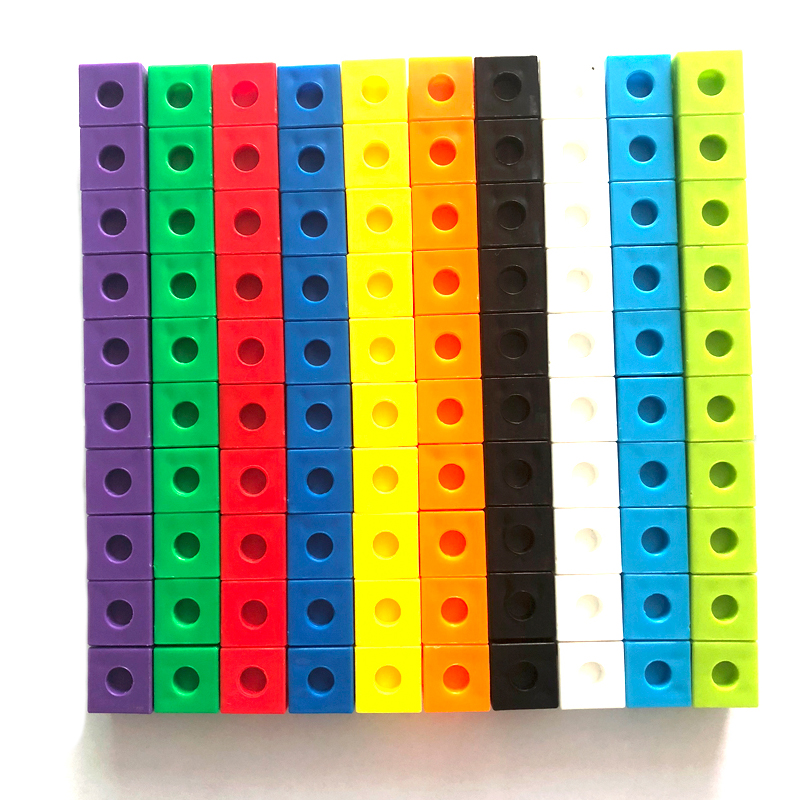 100PCS Set Linking Cubes Math  - Math Manipulative Set avaliação e preço