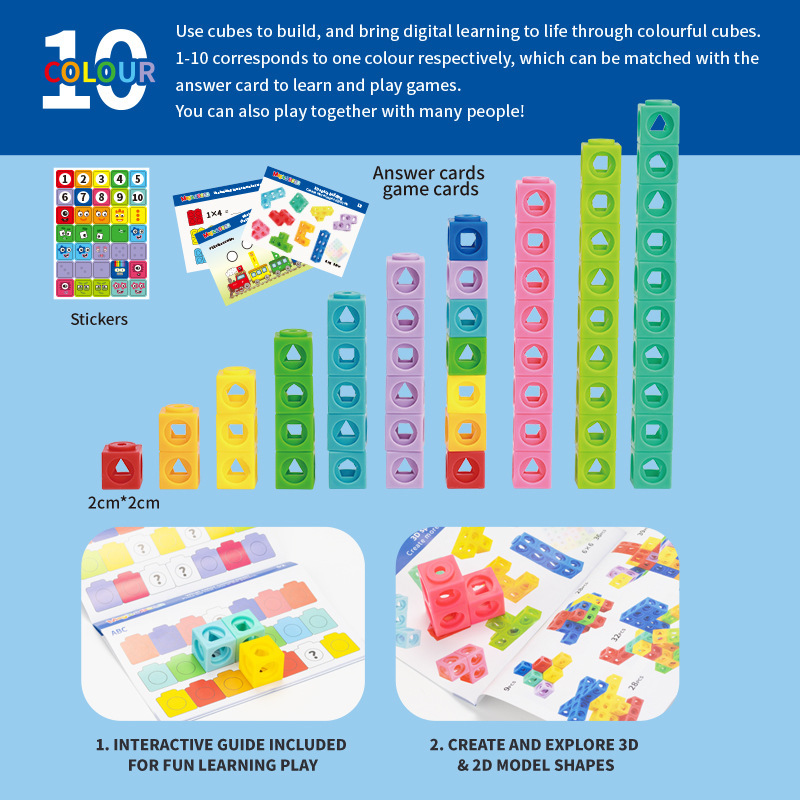 Digital Building Blocks 1-10 M - Math Manipulative Set avaliação e preço