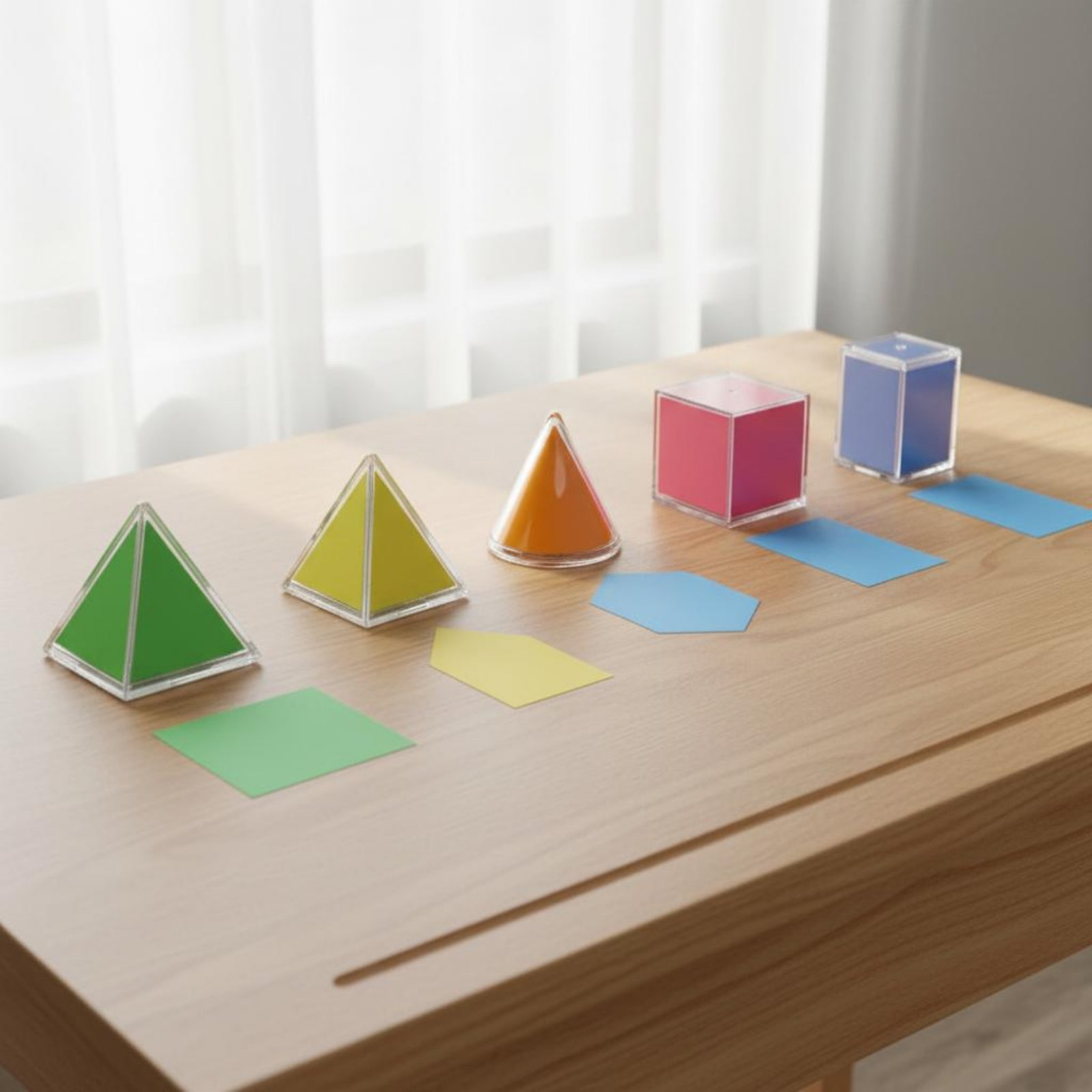 8 Pieces Transparent Geometric - Math Manipulative Set avaliação e preço