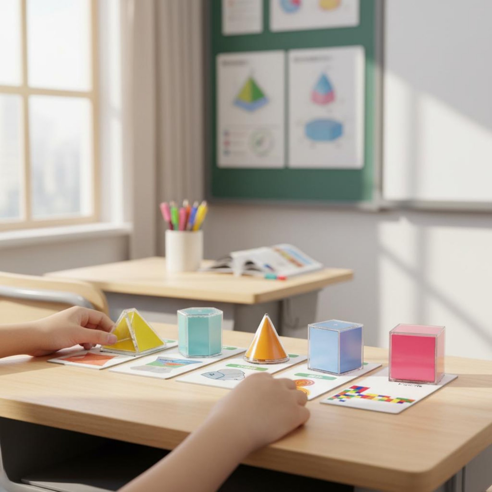 8 Pieces Transparent Geometric - Math Manipulative Set avaliação e preço
