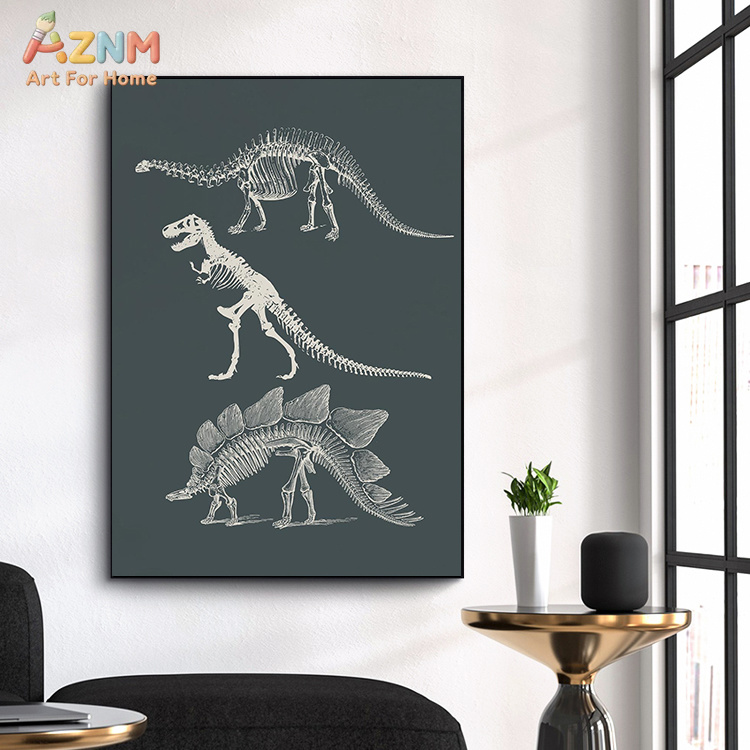 AZNM Watercolor Dinosaur Canva - Kids Education Quotes avaliação e preço