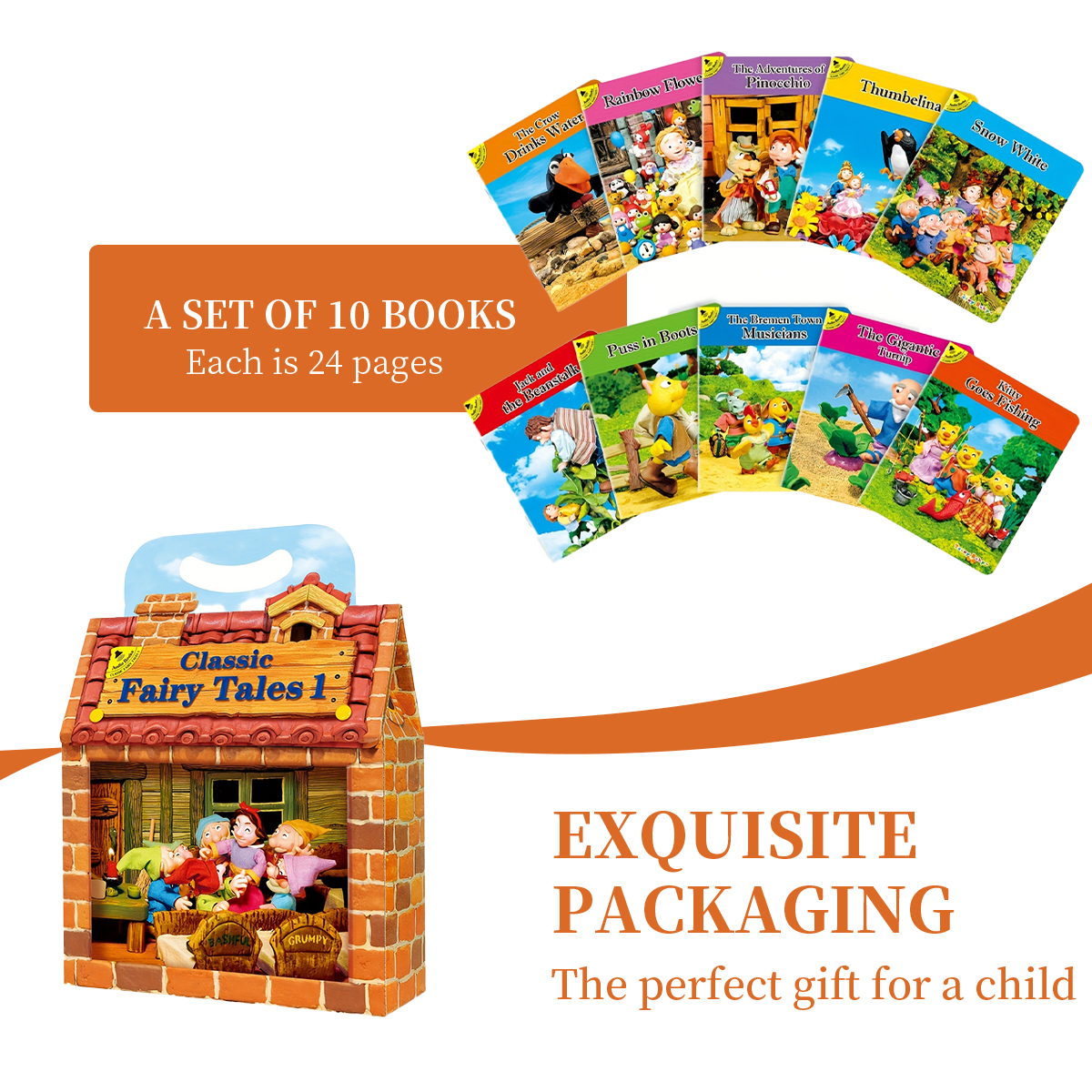 A Set Of 10 Classic Fairy Tale - Kids Education Help avaliação e preço