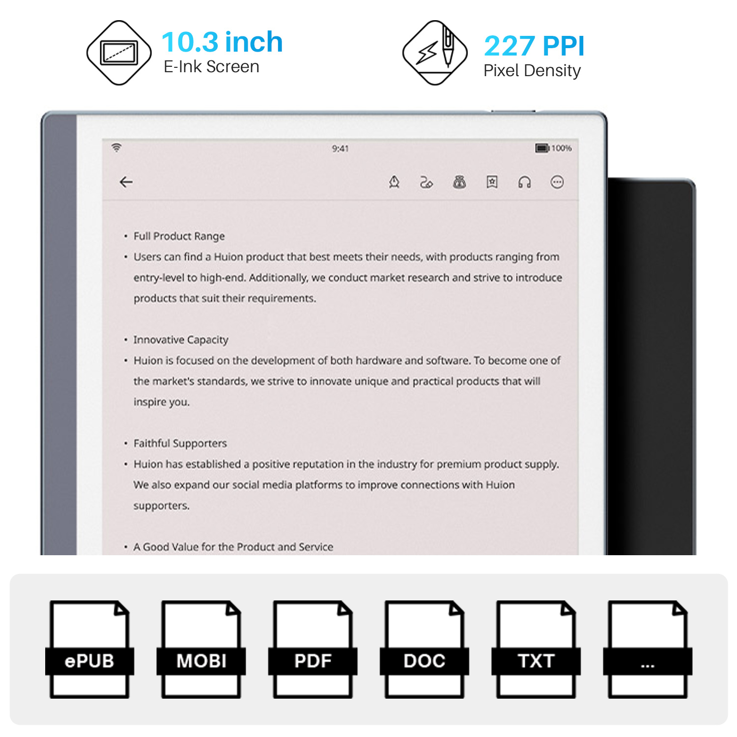 Portable 10.3 Inch Ebook Reade - Kids Educational Reader avaliação e preço