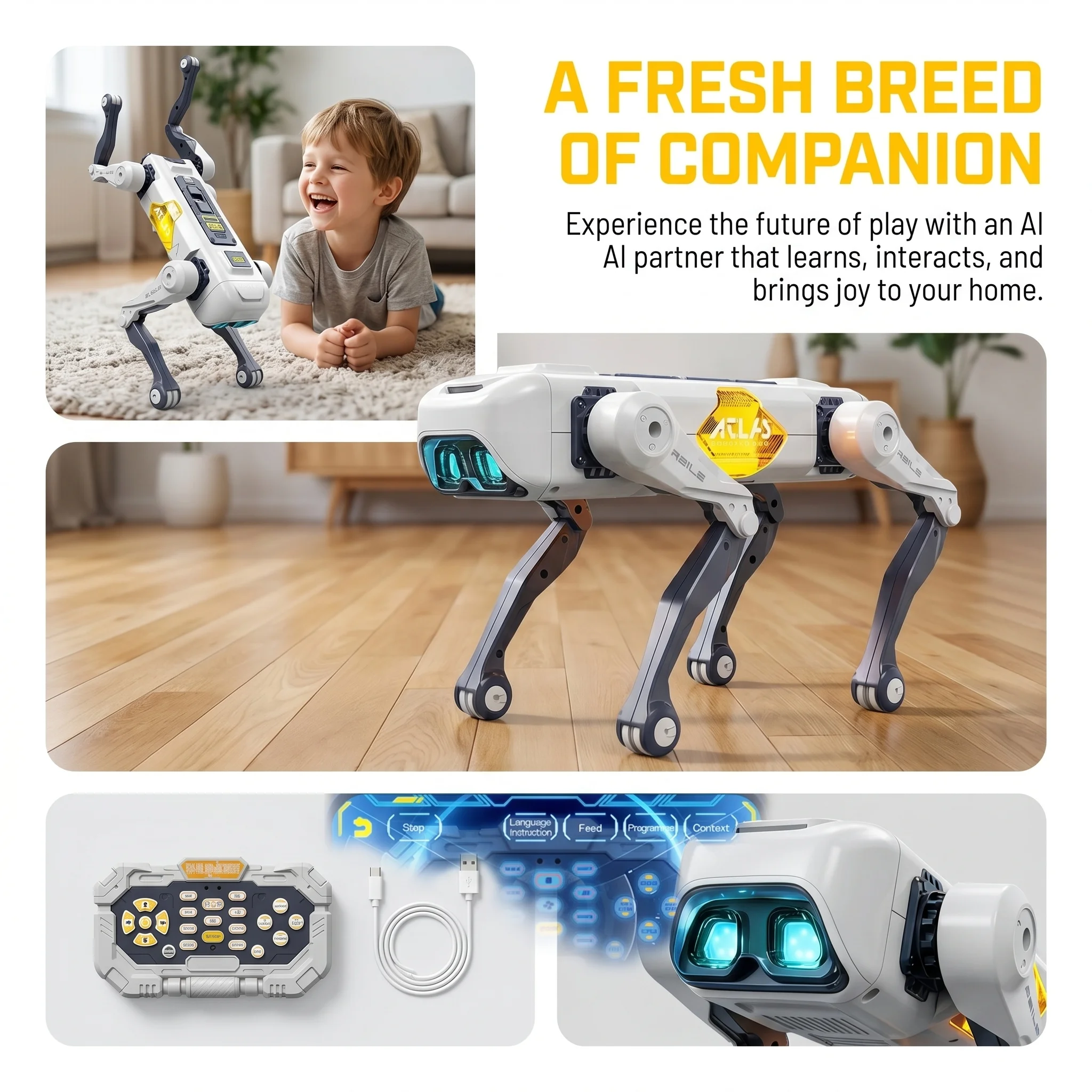 AI Smart Robot Dog, Voice & AP - Kids Education In Us avaliação e preço