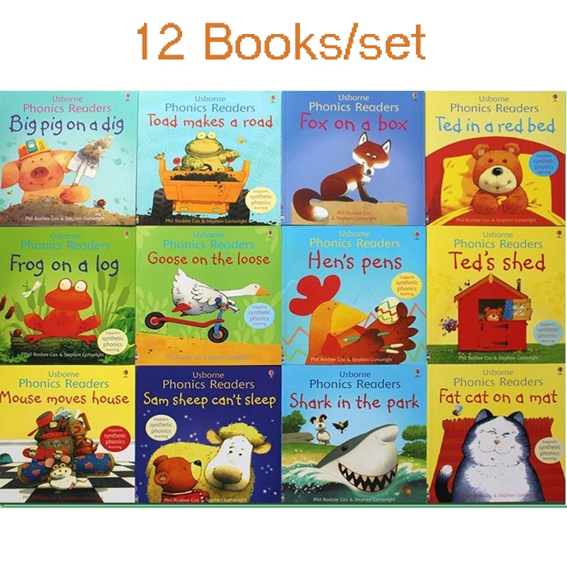 12Books for 1 Set Kids Usborne - Kids Educational Reader avaliação e preço