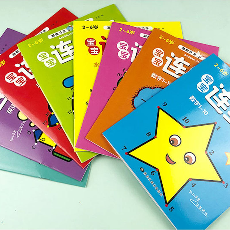 8Pcs Kids Connect the Dots Col - Kids Education Book avaliação e preço