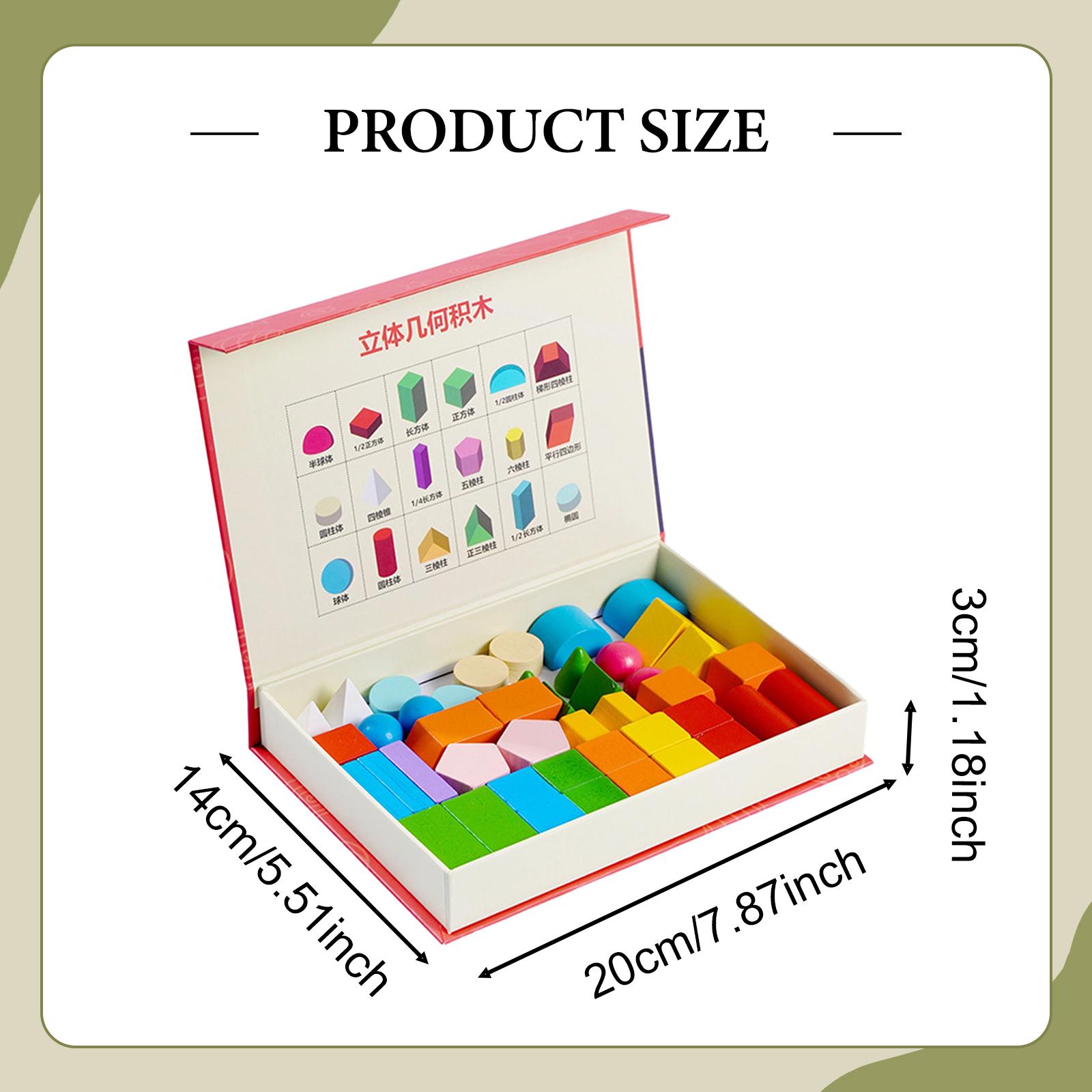 Geometry Games for Kids Wooden - Math Manipulative Set avaliação e preço